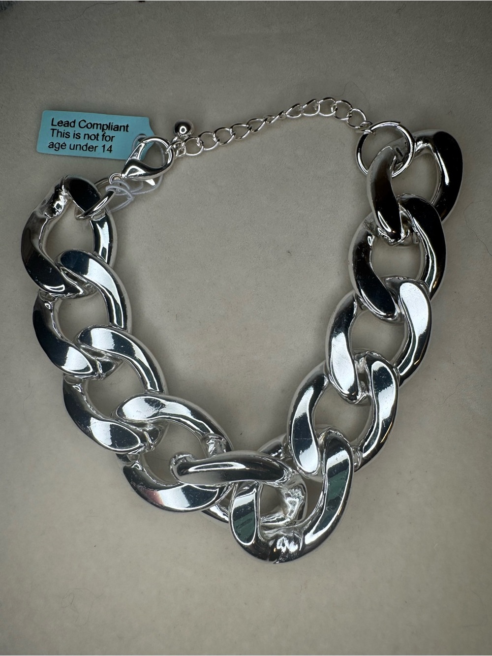 NWT And Lovely Silver-tone Chunky Chain Statement bracelet